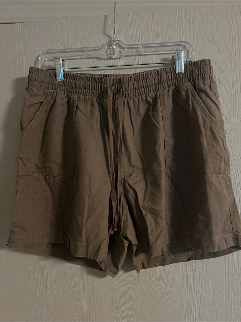 Cato‎ High-Waist Drawstring Utility Shorts - Brown Size 14/16W